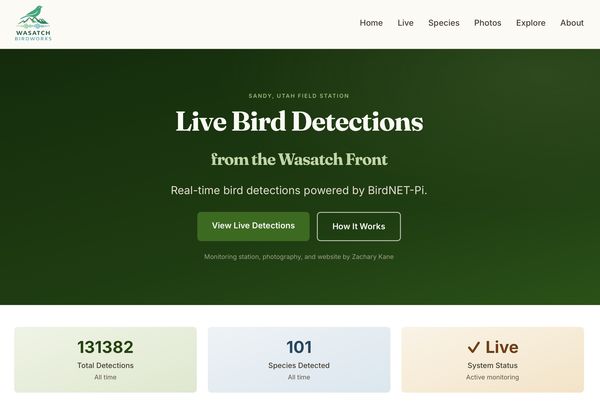 Wasatch Birdworks website